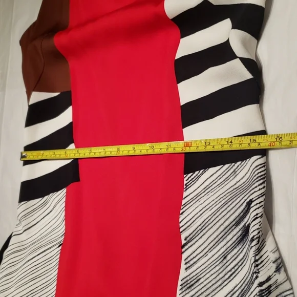 MILLY NEW Dress Striped ColorBlock Sheath Back Zip Women's 8 USA Sexy! - Picture 7 of 14